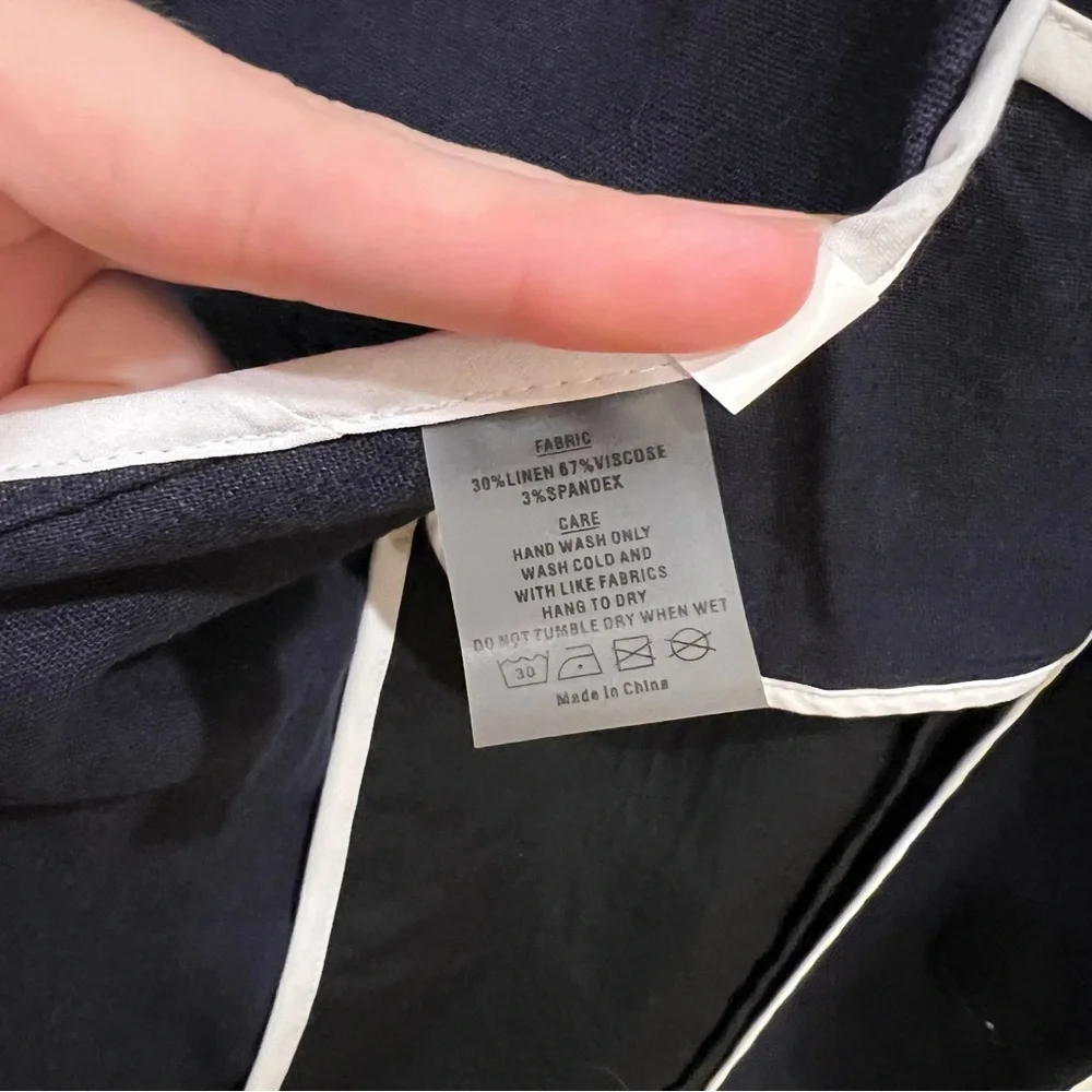 NEW State & Liberty Unstructured Linen Blazer Navy Blue 44 Performance Sport
